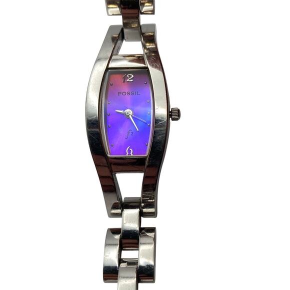 Fossil F2 Womens Watch 19mm Purple/ Blue-New Battery - Wrist Size 4.75-5 WR 30m - Picture 2 of 11
